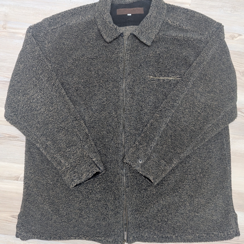 Men's Charcoal Zip-Up Sweater